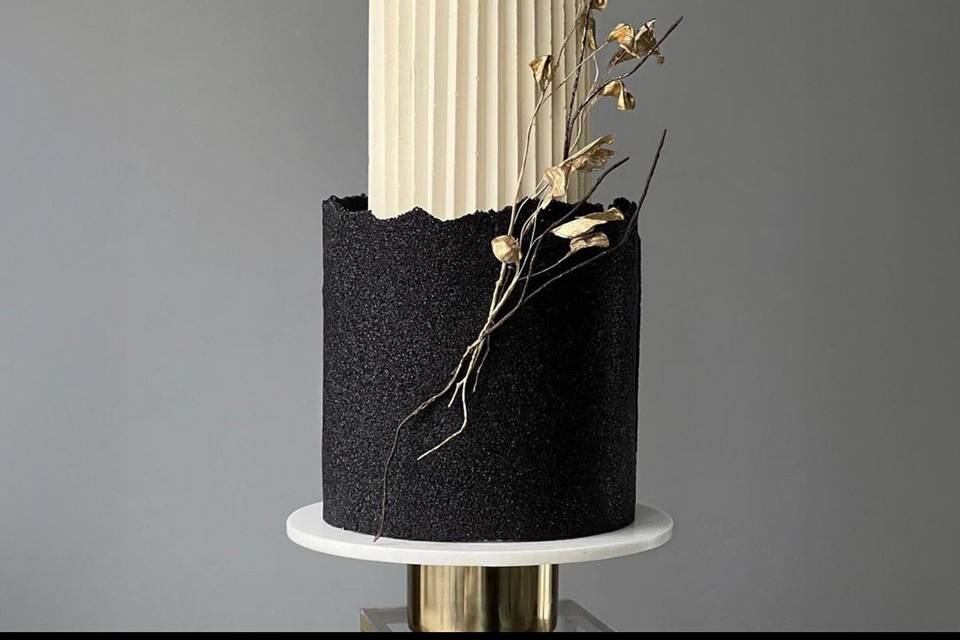 Modern Luxe Engagement Cake