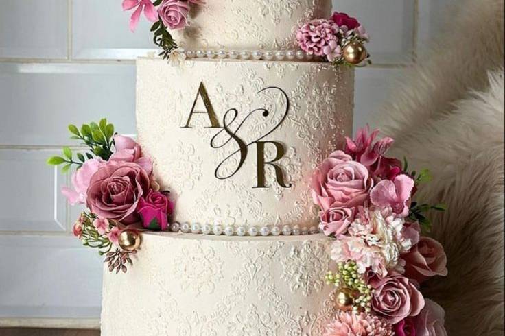 Luxury Floral Cascade Cake