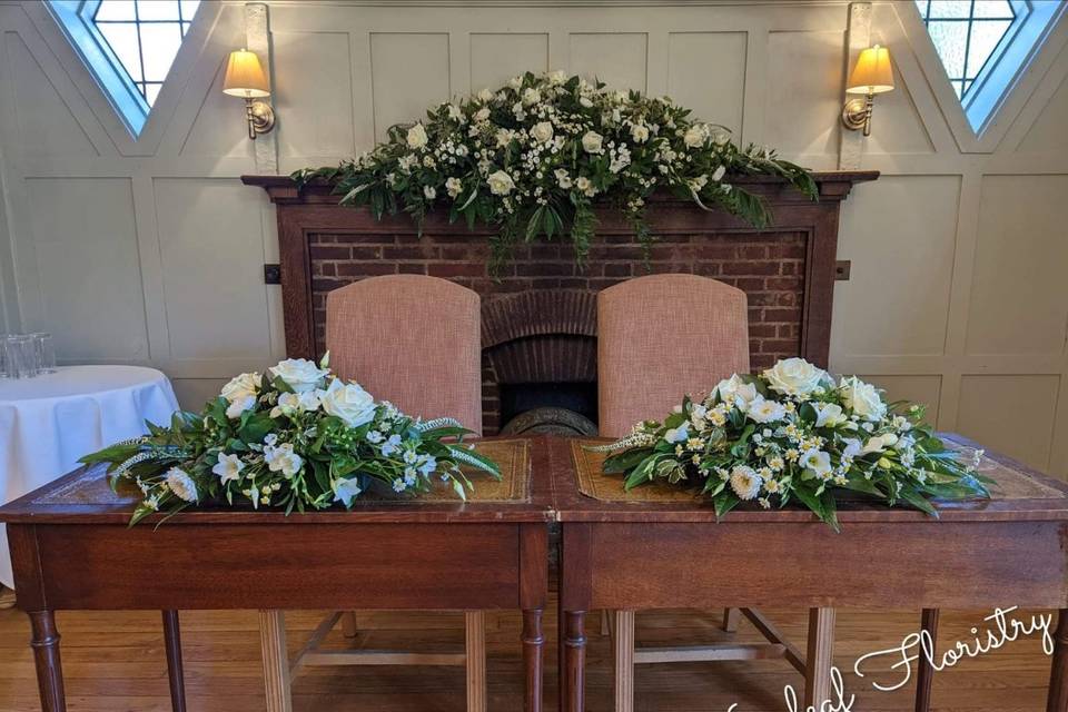 Ceremony room flowers