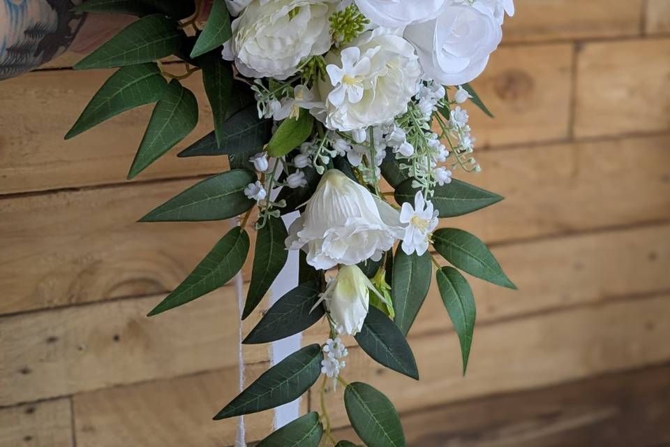 Faux Cascading Bouquet