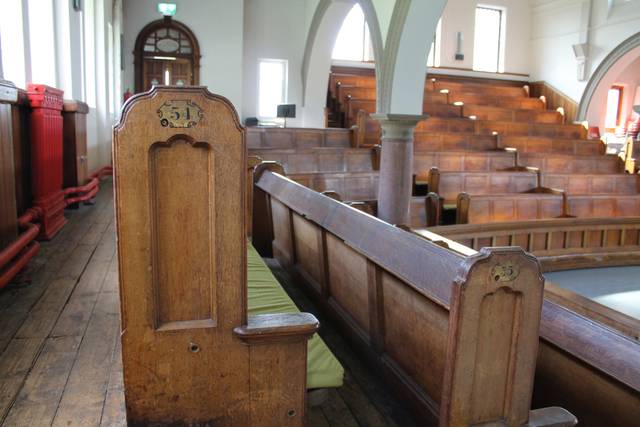 Historic details on the pews