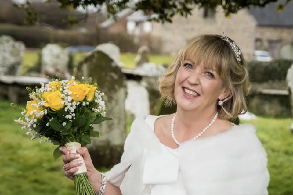 Bride with flowers