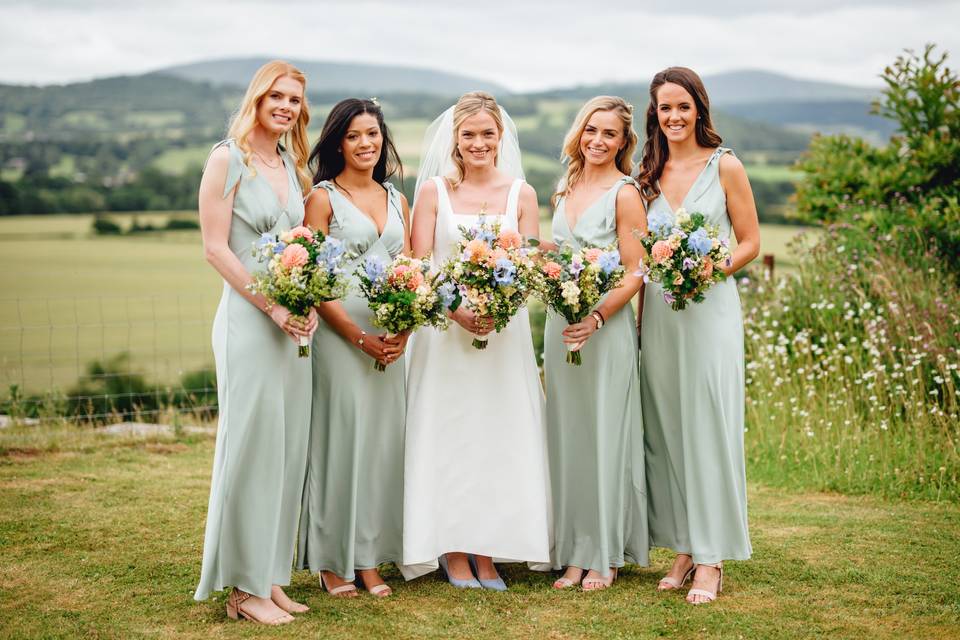 Bridal Party with a View