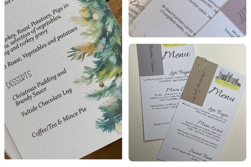 Menu place cards