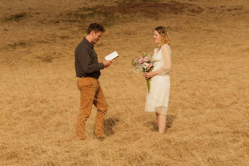 Outdoor elopement