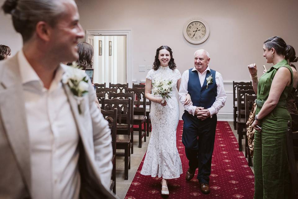 Here comes the bride