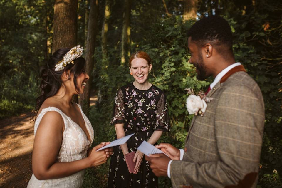 A woodland elopement