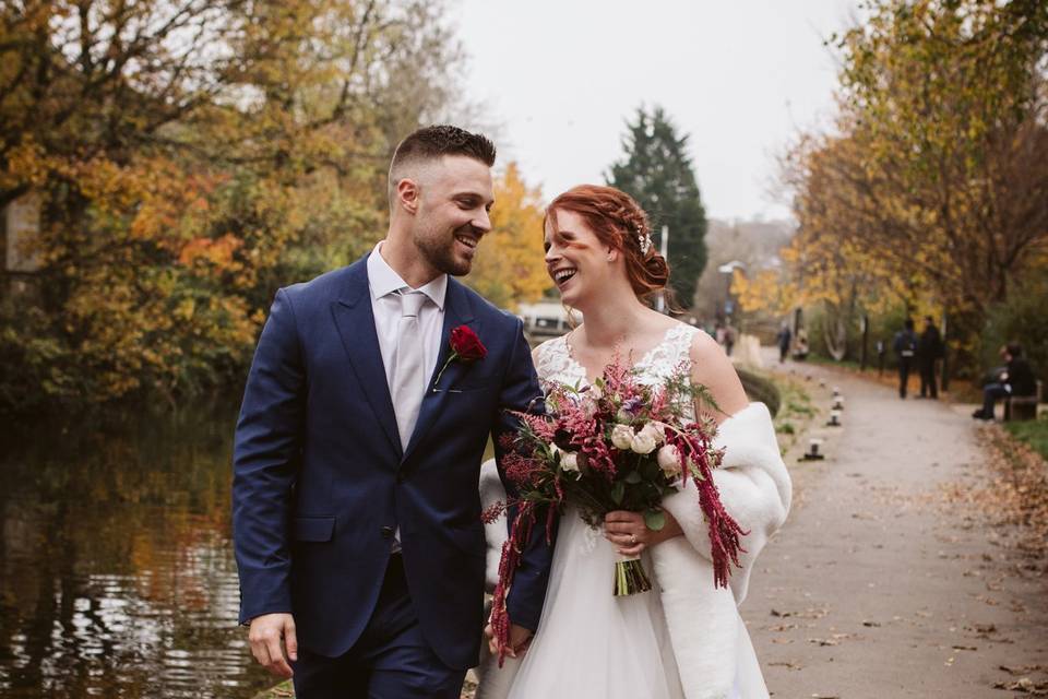 Winter wedding walks