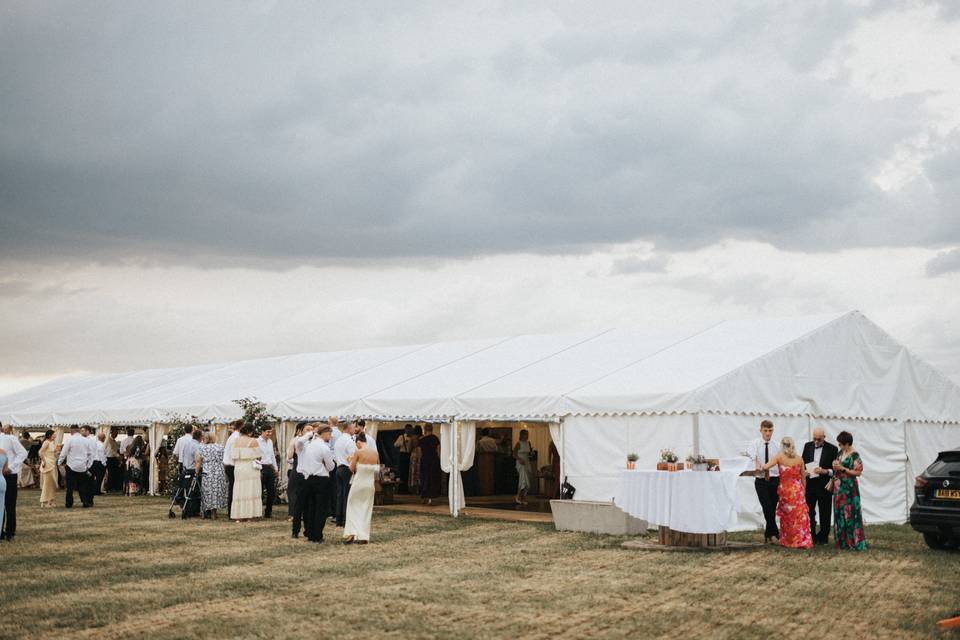 Larger wedding marquee