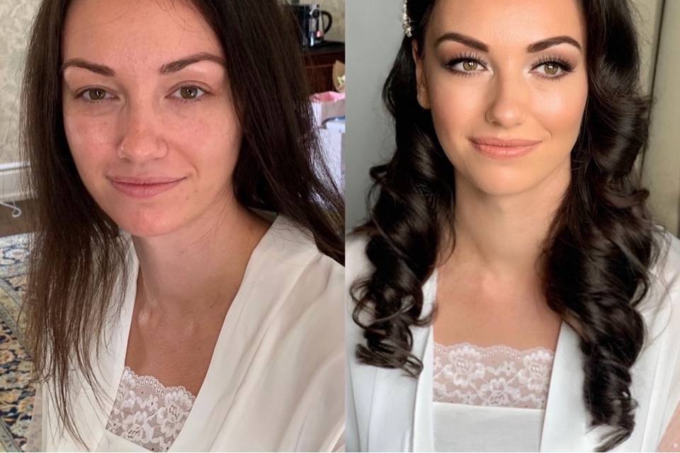 Bride’s hair and makeup