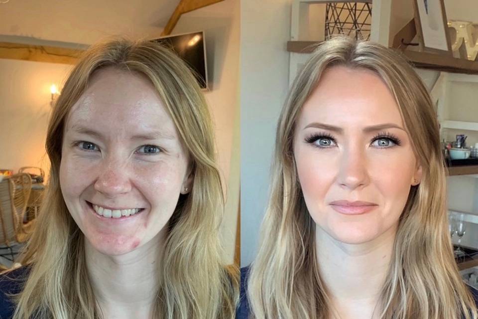 Before and after Makeup