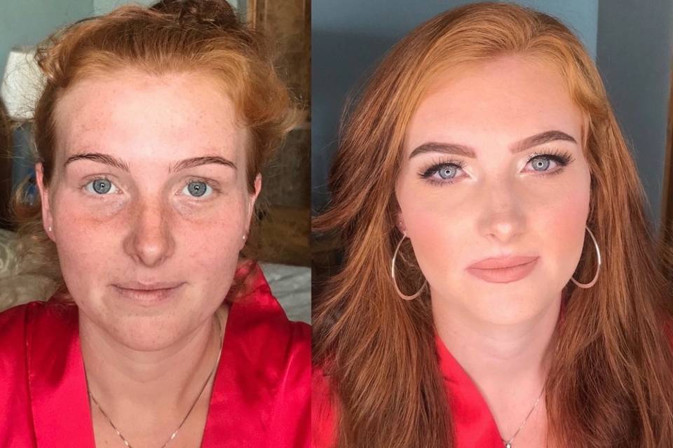 Before and after makeup