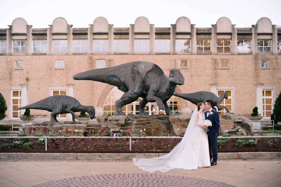 Wedding with the dinosaurs