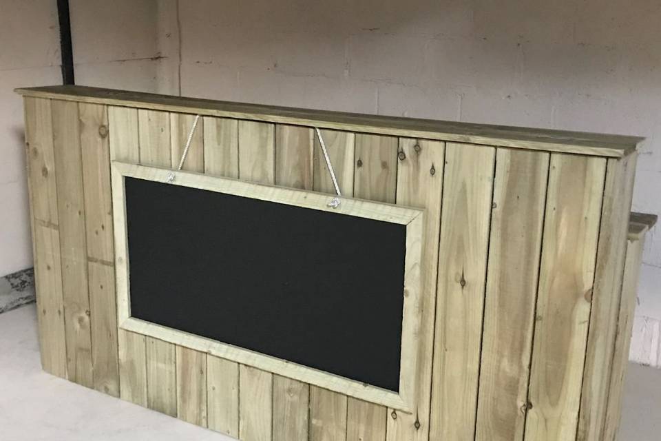 Rustic bar counter