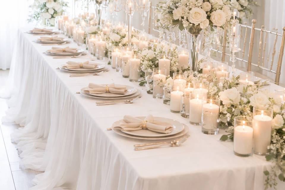 White arrangement