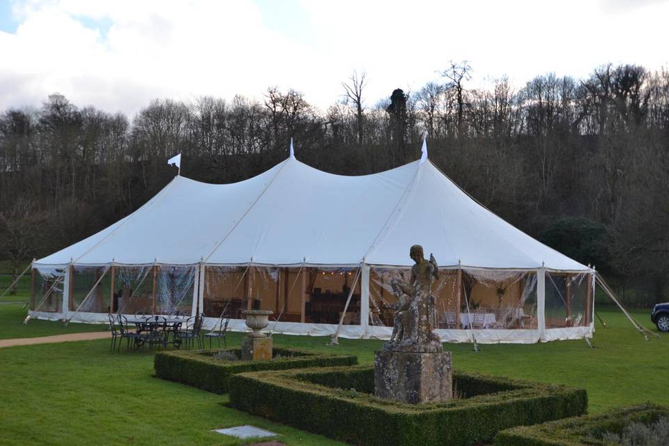 Marquee on the lawn