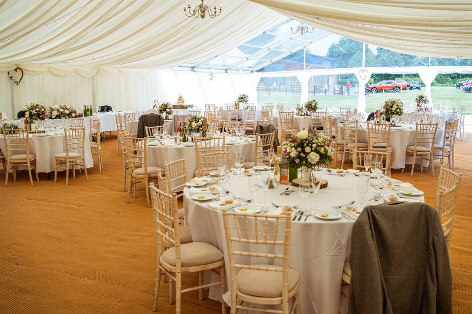 Ivory-lined marquee