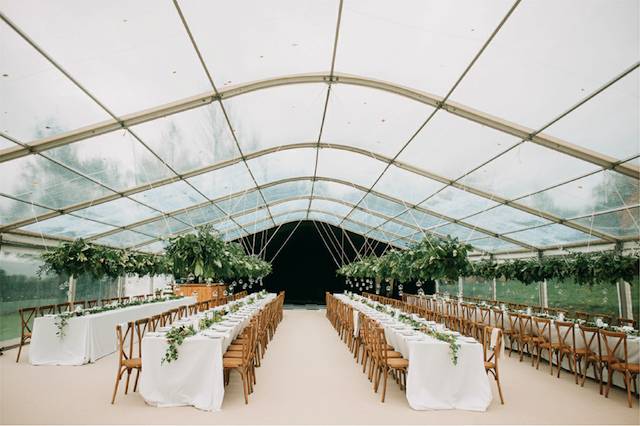 Clear roof wedding marquee