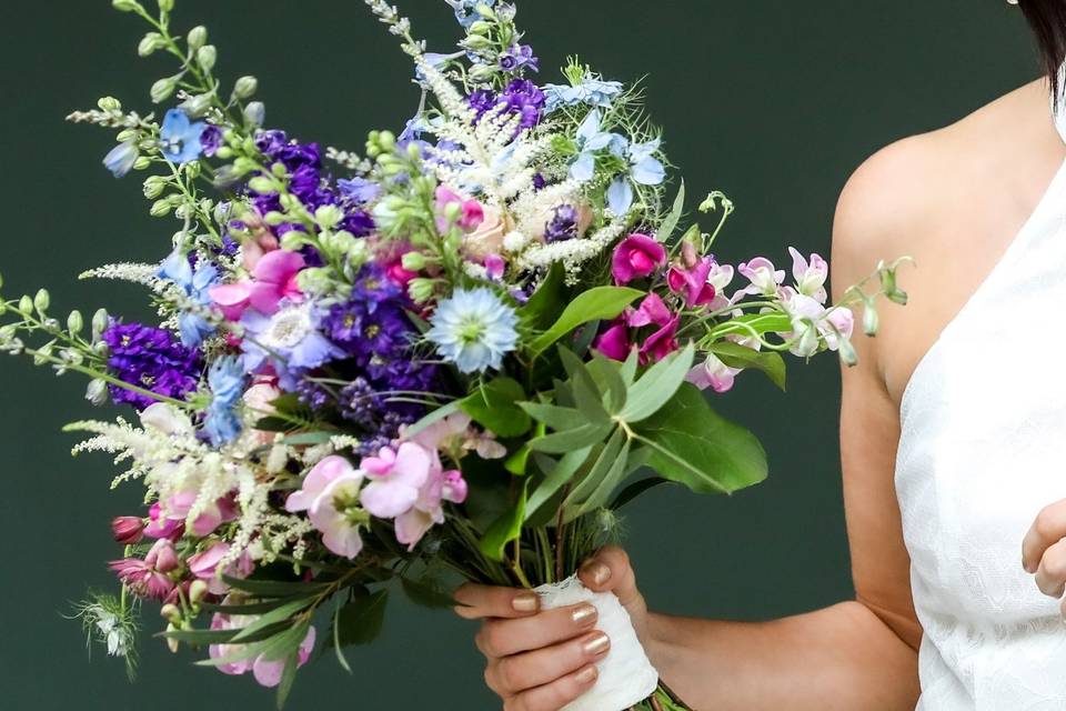 Wild flowers wedding bouquet