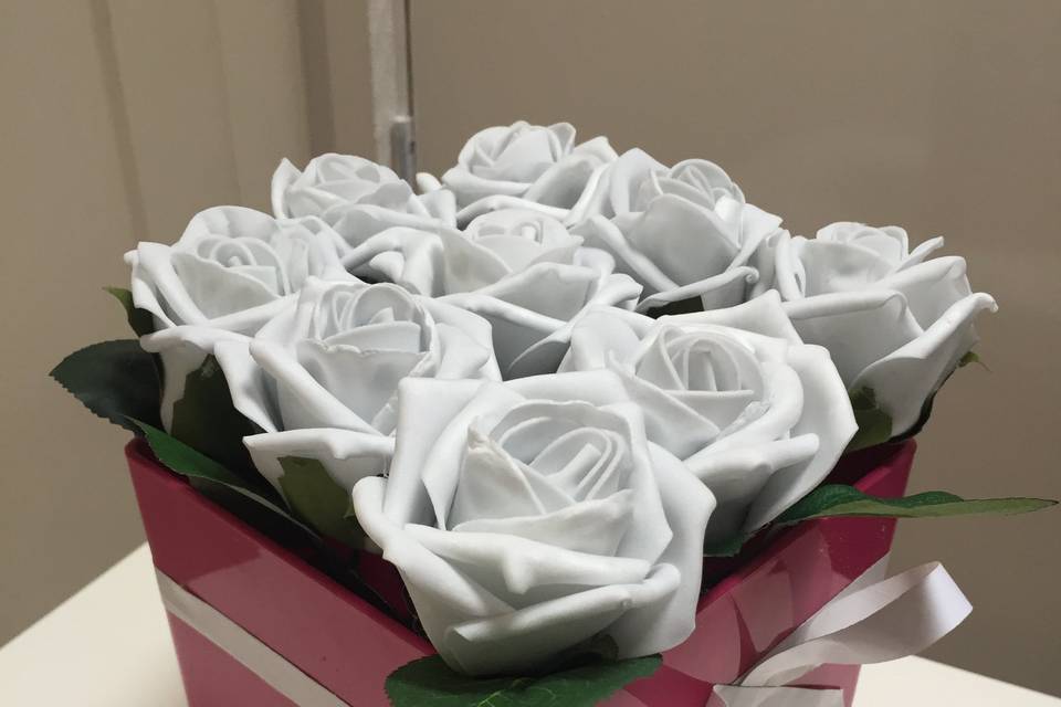 Silver rose arrangement