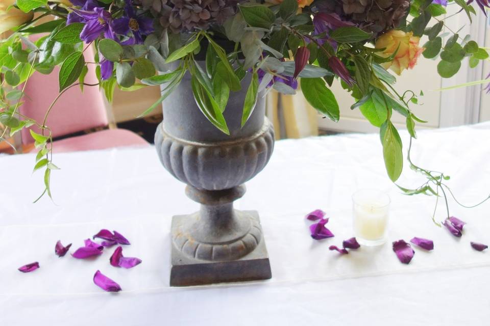 Large garden urn arrangement