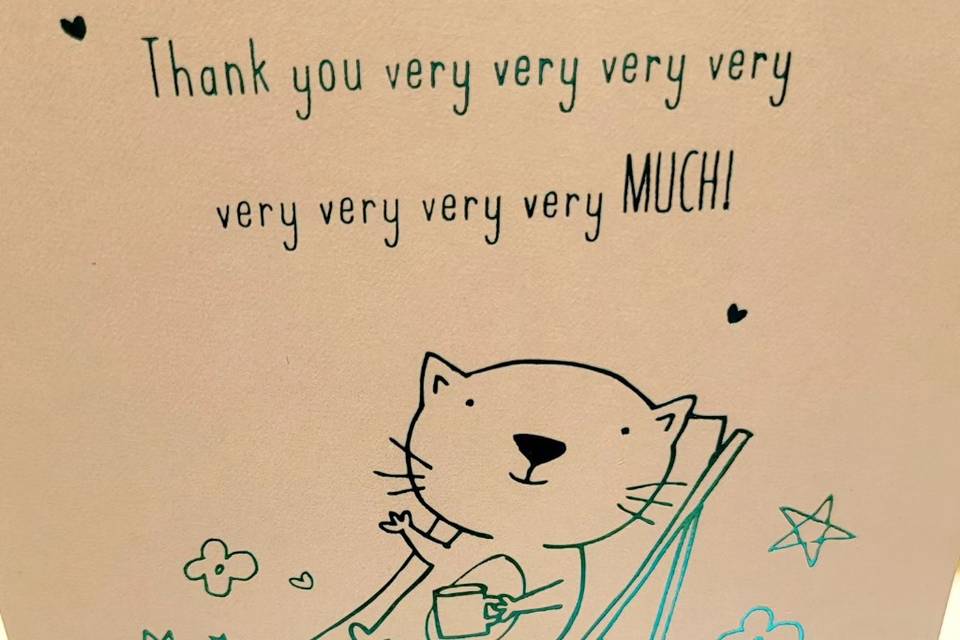 A Thankyou card