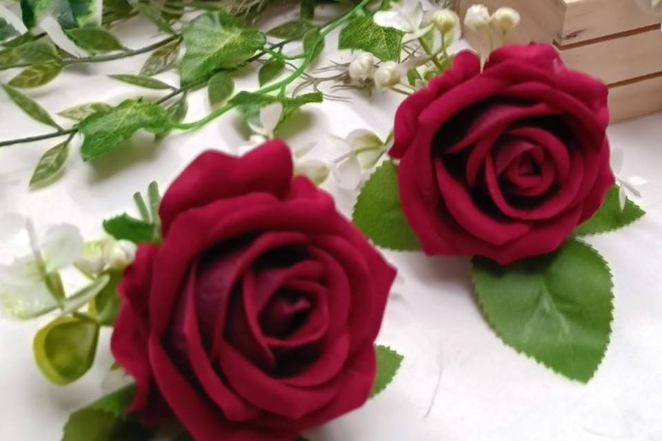 Red belt roses