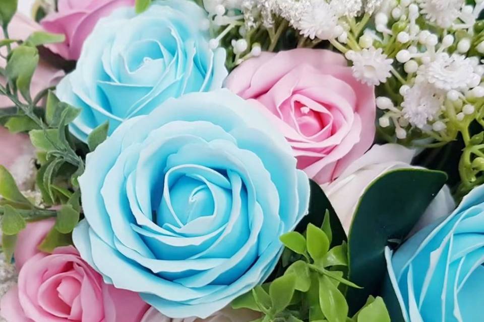 Pink and blue