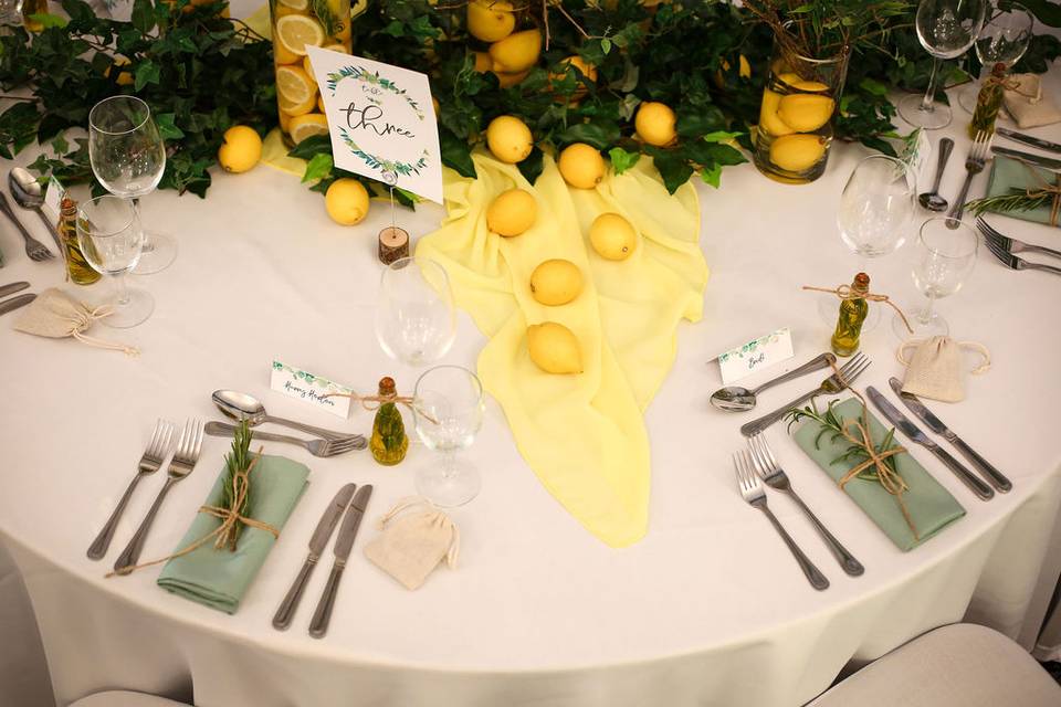 Lemon Table set up