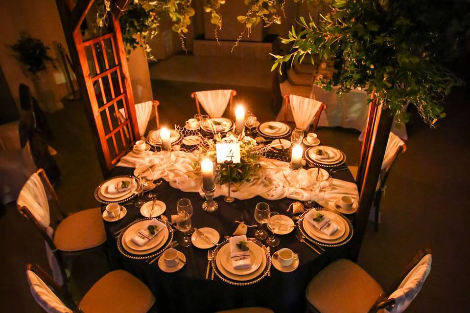 Candlelit guest tables