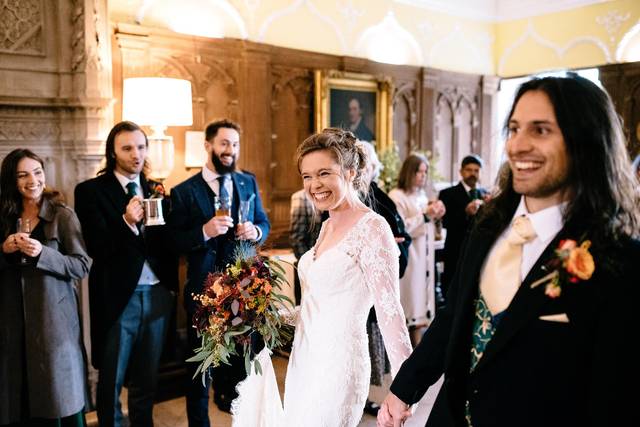 All smiles & a grand entrance