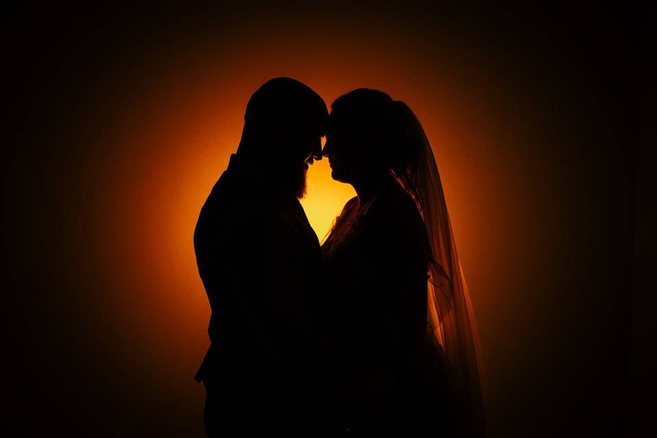 Night time light portrait