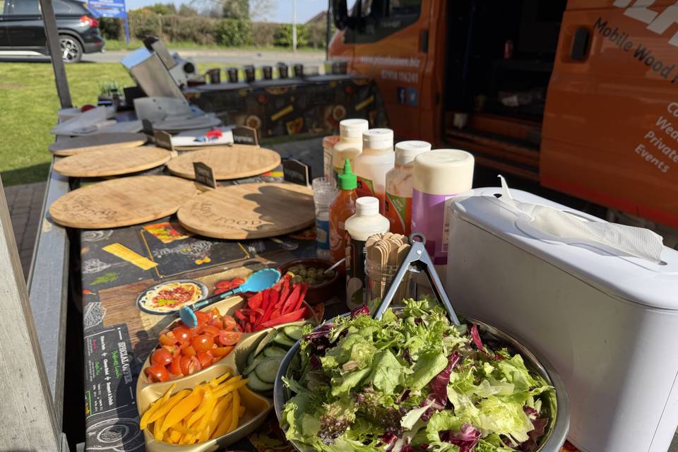 Buffet with optional salad