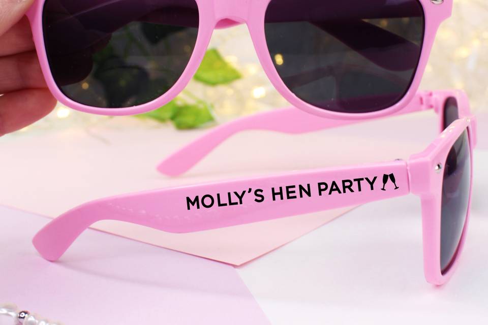 Pink hen party sunglasses