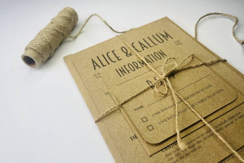 Eco-friendly wedding stationery