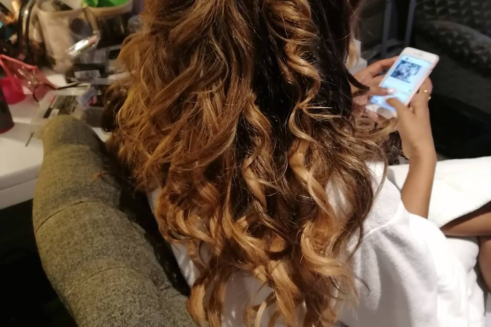 Bridal half up do