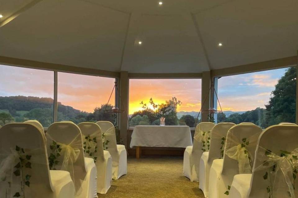 Sunset wedding view