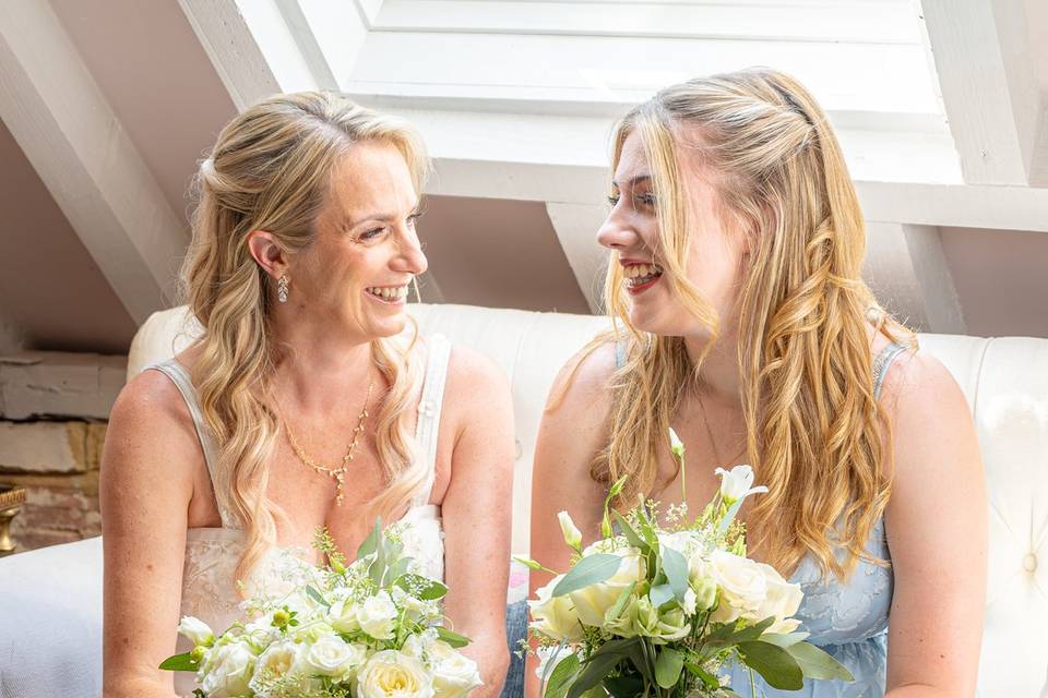 Bride and daughter