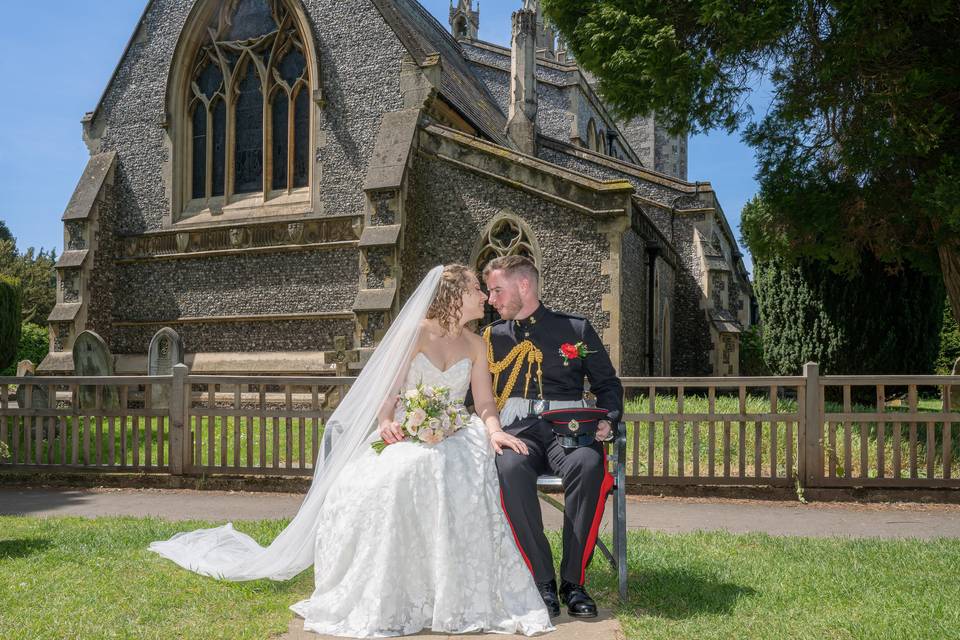 Couple after ceremony