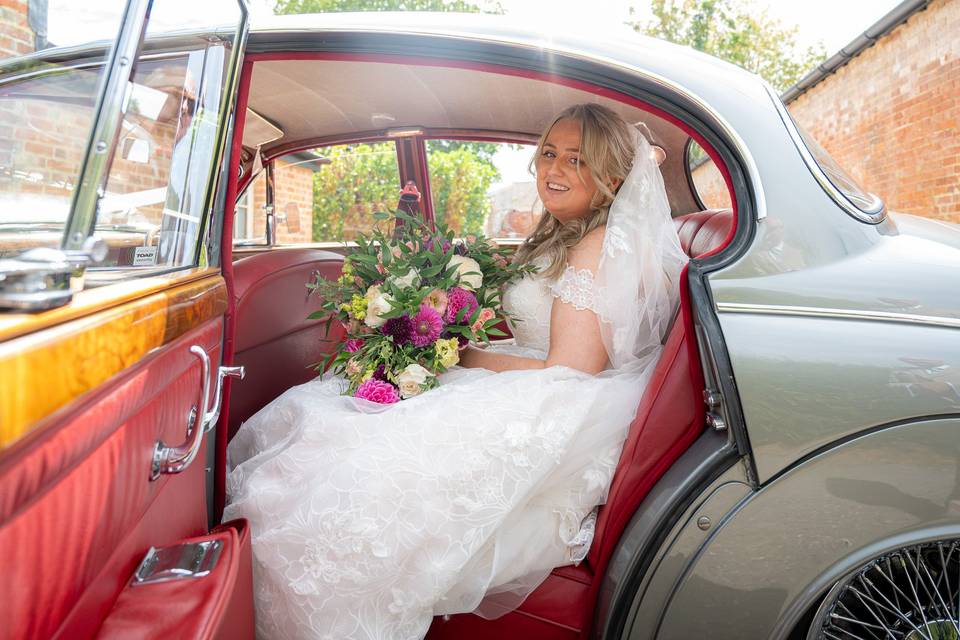 Bridal vintage car