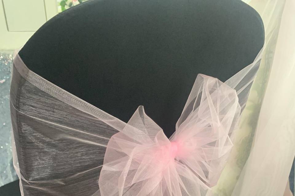 Pink with black covers