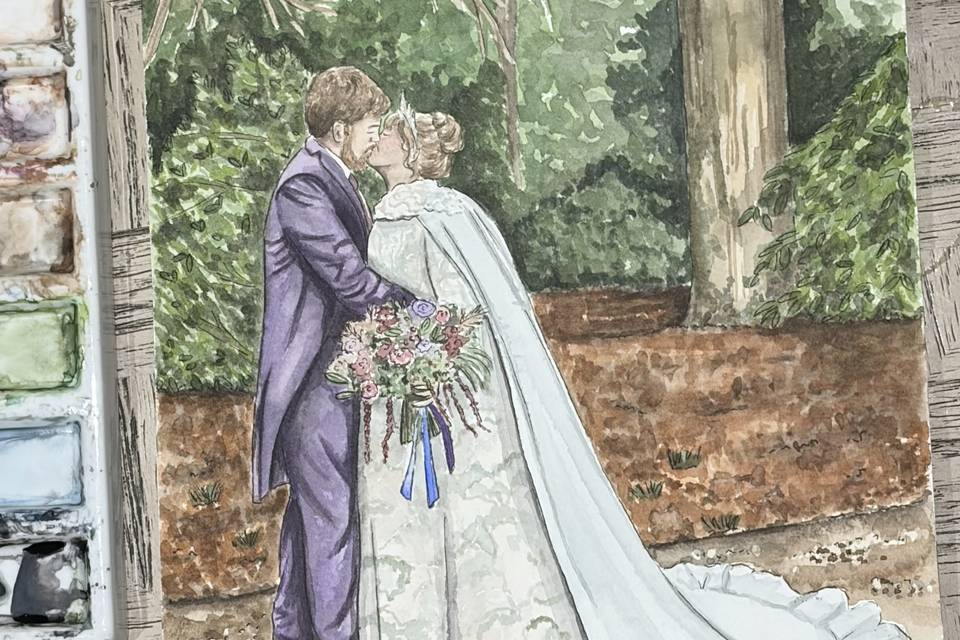 A4 couple illustration