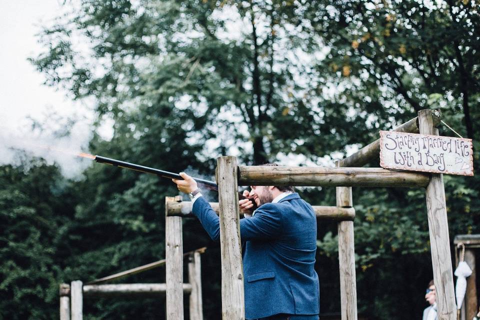 Clay Pigeon Shooting in The Wild Boar woods