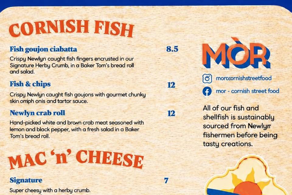 MOR Menu