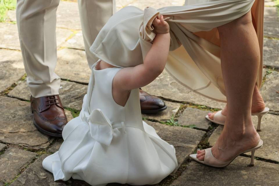 Little girl with bride