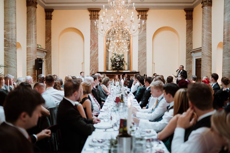 Guests at long tables