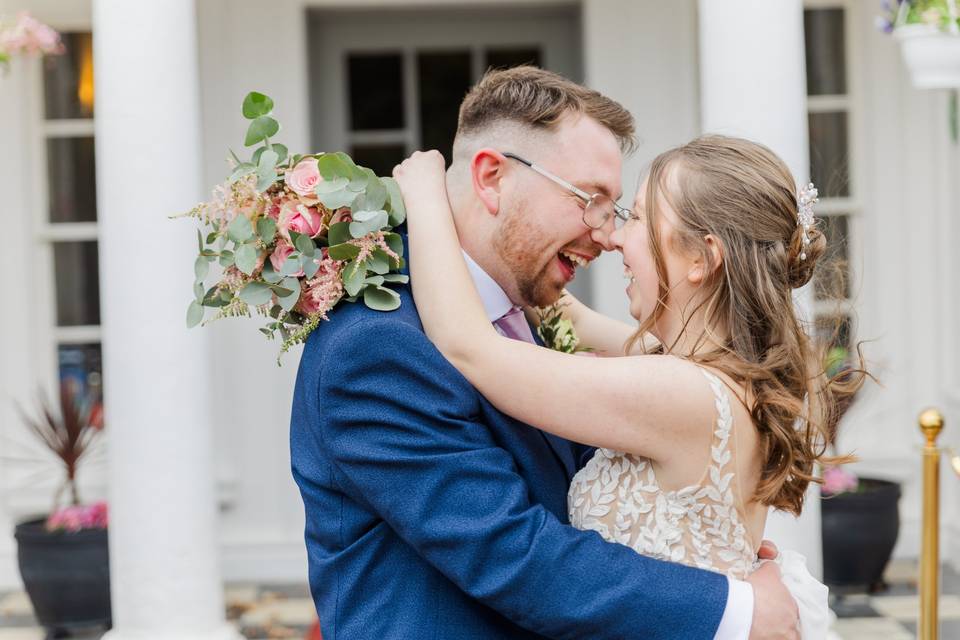 Wedding couple at Highfield pa