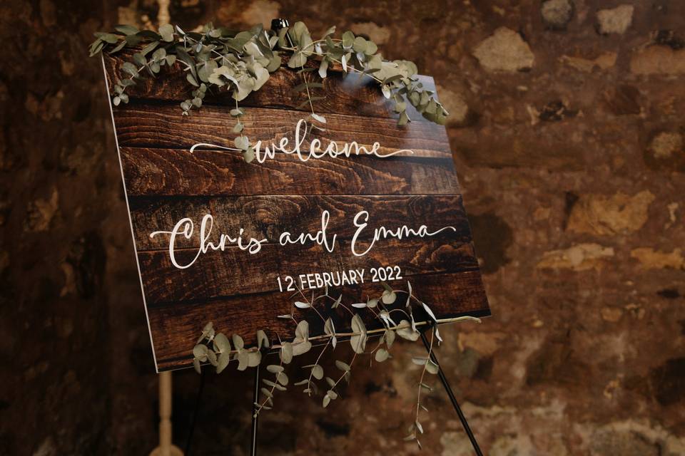 Rustic signage