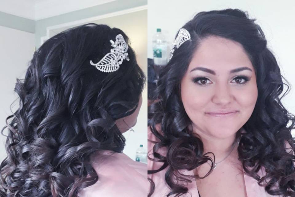 Bridesmaids hair and makeuo