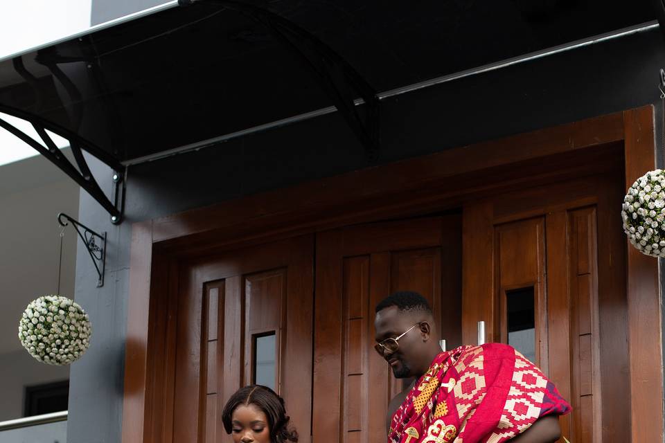 Regal entrance to matrimony